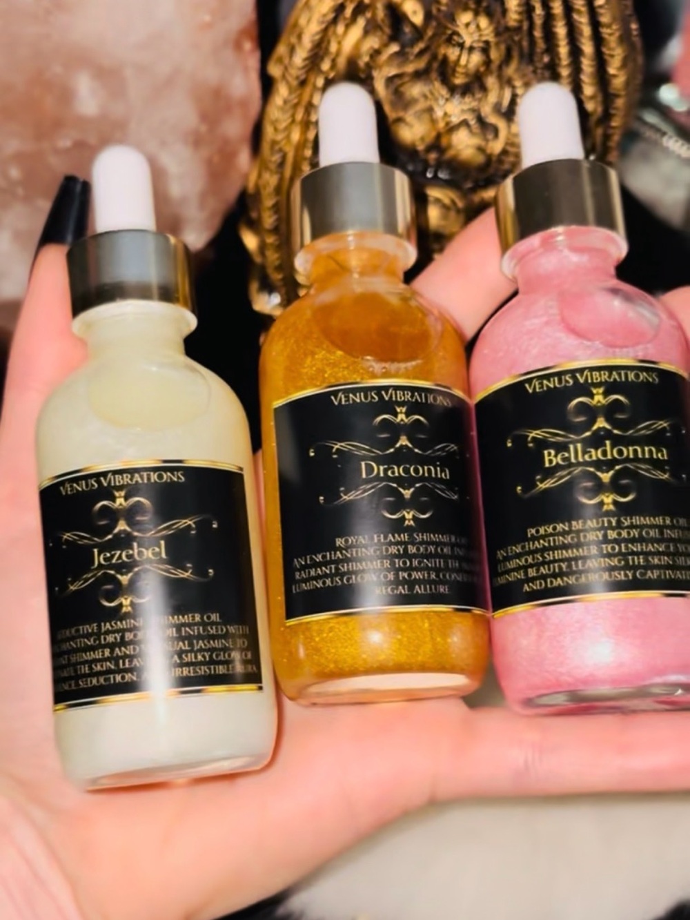 Jezebel Enchanted Body Oil | Glamour, Seduction & Soft Glow - Venus Vibration - Picture 3 of 4